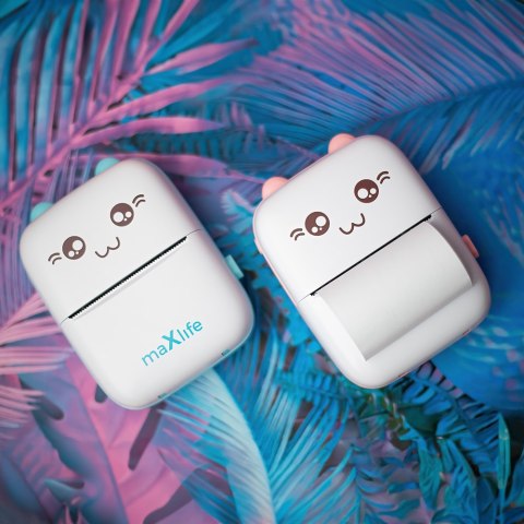 Maxlife drukarka termiczna Bluetooth MXTP-100 różowa Maxlife drukarka termiczna Bluetooth MXTP-100 różowa