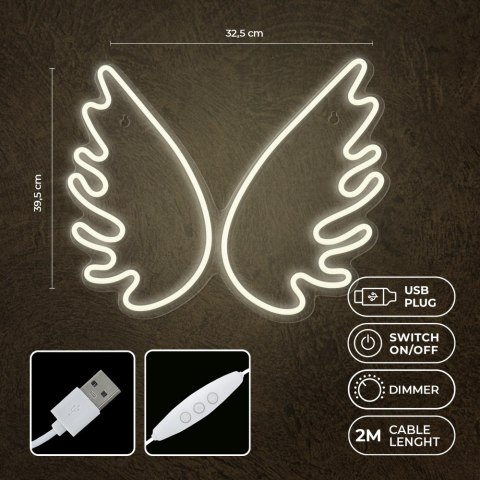Neon PLEXI LED SKRZYDŁA białe FPNE09X Forever Light Neon PLEXI LED SKRZYDŁA białe FPNE09X Forever Light
