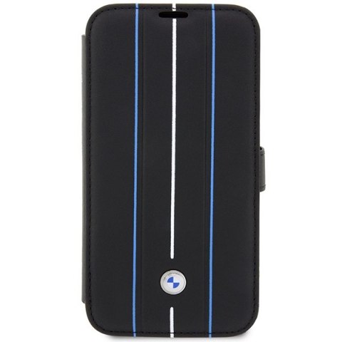 BMW nakładka do iPhone 14 Pro Max 6,7" BMBKP14X22RVSK czarna Sign BT Leather Hot Stamp Blue Lines BMW nakładka do iPhone 14 Pro Max 6,7" BMBKP14X22RVSK czarna Sign BT Leather Hot Stamp Blue Lines