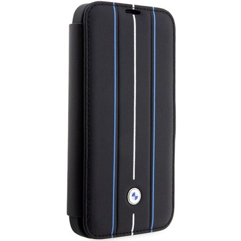 BMW nakładka do iPhone 14 Pro Max 6,7" BMBKP14X22RVSK czarna Sign BT Leather Hot Stamp Blue Lines BMW nakładka do iPhone 14 Pro Max 6,7" BMBKP14X22RVSK czarna Sign BT Leather Hot Stamp Blue Lines