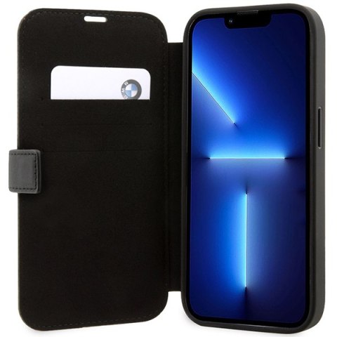 BMW nakładka do iPhone 14 Pro Max 6,7" BMBKP14X22RVSK czarna Sign BT Leather Hot Stamp Blue Lines BMW nakładka do iPhone 14 Pro Max 6,7" BMBKP14X22RVSK czarna Sign BT Leather Hot Stamp Blue Lines