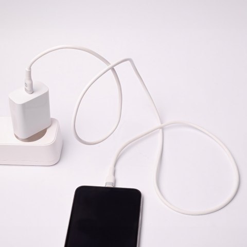 Forever kabel MFi Flexible USB-C - Lightning 1,0 m 27W biały Forever kabel MFi Flexible USB-C - Lightning 1,0 m 27W biały
