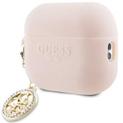 Guess etui do AirPods Pro 2 GUAP23DSLGHDP różowe Silicone W/4G Diamond Charm Guess etui do AirPods Pro 2 GUAP23DSLGHDP różowe Silicone W/4G Diamond Charm