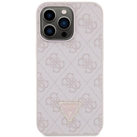 Guess nakładka do iPhone 13 Pro 6,1" GUHCP13LP4TDSCPP różowa HC PU Leather Metal Logo Strass Crossbody Guess nakładka do iPhone 13 Pro 6,1" GUHCP13LP4TDSCPP różowa HC PU Leather Metal Logo Strass Crossbody