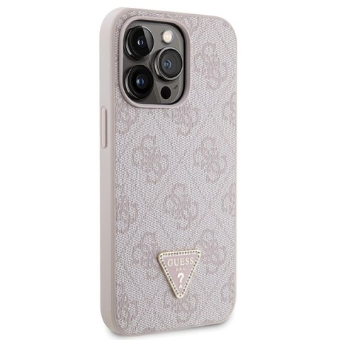 Guess nakładka do iPhone 13 Pro 6,1" GUHCP13LP4TDSCPP różowa HC PU Leather Metal Logo Strass Crossbody Guess nakładka do iPhone 13 Pro 6,1" GUHCP13LP4TDSCPP różowa HC PU Leather Metal Logo Strass Crossbody