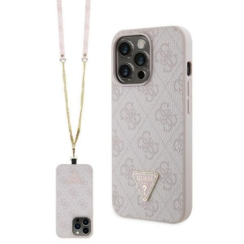 Guess nakładka do iPhone 13 Pro Max 6,7" GUHCP13XP4TDSCPP różowa HC PU Leather Metal Logo Strass Crossbody Guess nakładka do iPhone 13 Pro Max 6,7" GUHCP13XP4TDSCPP różowa HC PU Leather Metal Logo Strass Crossbody