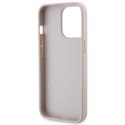 Guess nakładka do iPhone 13 Pro Max 6,7" GUHCP13XP4TDSCPP różowa HC PU Leather Metal Logo Strass Crossbody