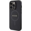 Guess nakładka do iPhone 14 Pro Max 6,7" GUHMP14XPSAHMCK czarna HC PU Saffiano Magsafe