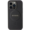 Guess nakładka do iPhone 14 Pro Max 6,7" GUHMP14XPSAHMCK czarna HC PU Saffiano Magsafe