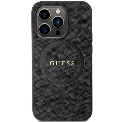 Guess nakładka do iPhone 14 Pro Max 6,7" GUHMP14XPSAHMCK czarna HC PU Saffiano Magsafe Guess nakładka do iPhone 14 Pro Max 6,7" GUHMP14XPSAHMCK czarna HC PU Saffiano Magsafe