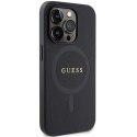 Guess nakładka do iPhone 14 Pro Max 6,7" GUHMP14XPSAHMCK czarna HC PU Saffiano Magsafe