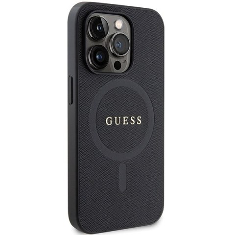Guess nakładka do iPhone 14 Pro Max 6,7" GUHMP14XPSAHMCK czarna HC PU Saffiano Magsafe Guess nakładka do iPhone 14 Pro Max 6,7" GUHMP14XPSAHMCK czarna HC PU Saffiano Magsafe