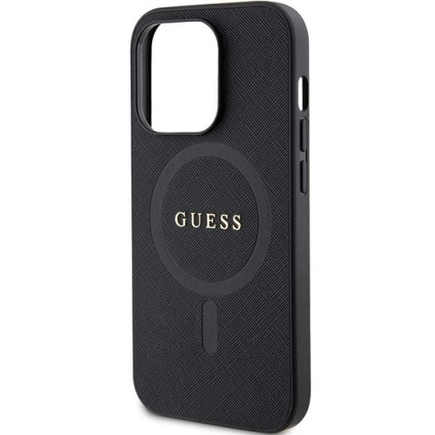 Guess nakładka do iPhone 14 Pro Max 6,7" GUHMP14XPSAHMCK czarna HC PU Saffiano Magsafe Guess nakładka do iPhone 14 Pro Max 6,7" GUHMP14XPSAHMCK czarna HC PU Saffiano Magsafe