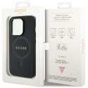Guess nakładka do iPhone 14 Pro Max 6,7" GUHMP14XPSAHMCK czarna HC PU Saffiano Magsafe