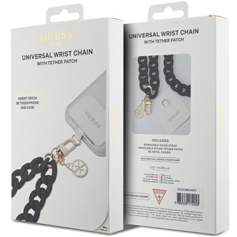 Guess pasek GUOUCBMC4MK czarny HDSP Large Chain Acrylic 4G Charm Guess pasek GUOUCBMC4MK czarny HDSP Large Chain Acrylic 4G Charm