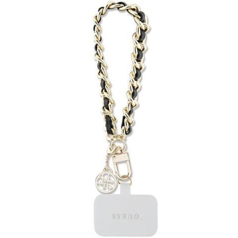 Guess pasek GUOUCHSAMC4K czarny HDSP PU Saffiano Chain Strap 4G Charm Guess pasek GUOUCHSAMC4K czarny HDSP PU Saffiano Chain Strap 4G Charm