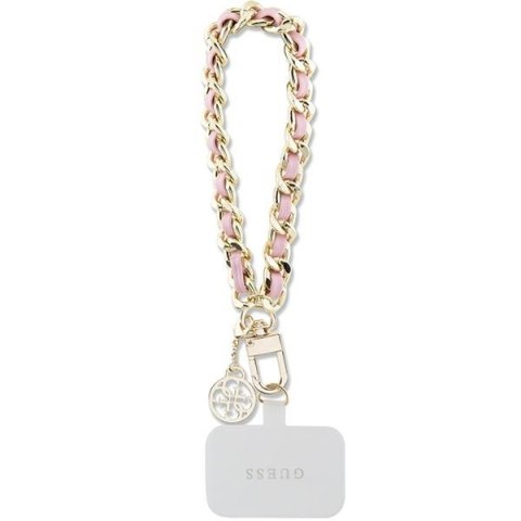Guess pasek GUOUCHSAMC4P różowy HDSP PU Saffiano Chain Strap 4G Charm Guess pasek GUOUCHSAMC4P różowy HDSP PU Saffiano Chain Strap 4G Charm