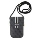 Guess torebka na telefon GUOWBP4RPSK czarna Wallet 4G Stripes