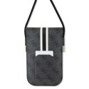 Guess torebka na telefon GUOWBP4RPSK czarna Wallet 4G Stripes