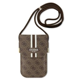 Guess torebka na telefon GUOWBP4RPSW brązowa Wallet 4G Stripes