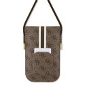 Guess torebka na telefon GUOWBP4RPSW brązowa Wallet 4G Stripes