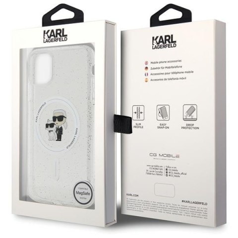 Karl Lagerfeld nakładka do iPhone 11 KLHMN61HGKCNOT przezroczysta HC Magsafe IML KC Glitter Karl Lagerfeld nakładka do iPhone 11 KLHMN61HGKCNOT przezroczysta HC Magsafe IML KC Glitter