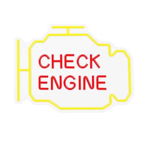 Neon PLEXI LED CHECK ENGINE żółto czerwony NNE21 Neolia Neon PLEXI LED CHECK ENGINE żółto czerwony NNE21 Neolia