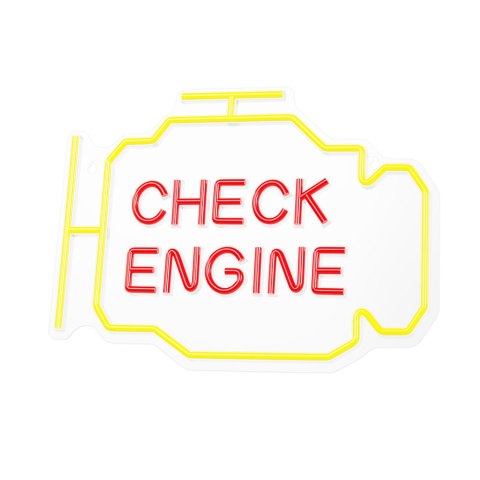 Neon PLEXI LED CHECK ENGINE żółto czerwony NNE21 Neolia Neon PLEXI LED CHECK ENGINE żółto czerwony NNE21 Neolia