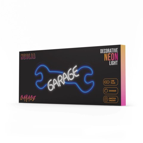 Neon PLEXI LED GARAGE błękit biały NNE22 Neolia Neon PLEXI LED GARAGE błękit biały NNE22 Neolia