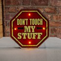 Znak Metalowy RETRO LED Don't Touch Forever Light