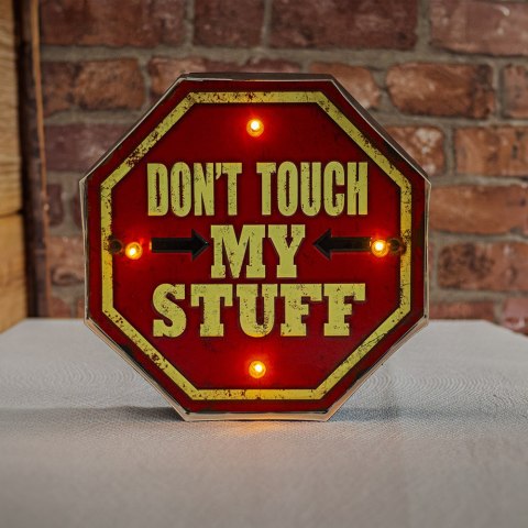 Znak Metalowy RETRO LED Don't Touch Forever Light Znak Metalowy RETRO LED Don't Touch Forever Light