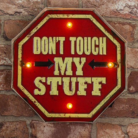 Znak Metalowy RETRO LED Don't Touch Forever Light Znak Metalowy RETRO LED Don't Touch Forever Light