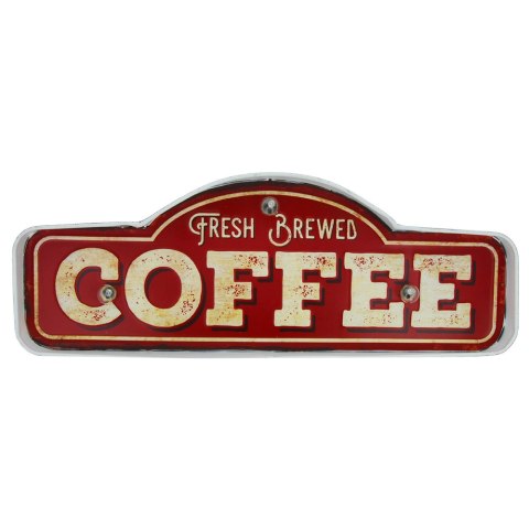 Znak Metalowy RETRO LED Fresh Brewed Coffee Forever Light Znak Metalowy RETRO LED Fresh Brewed Coffee Forever Light