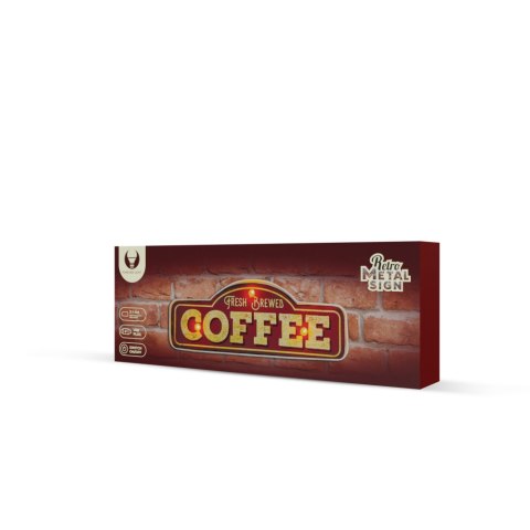 Znak Metalowy RETRO LED Fresh Brewed Coffee Forever Light Znak Metalowy RETRO LED Fresh Brewed Coffee Forever Light