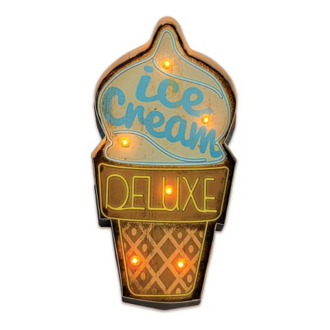 Znak Metalowy RETRO LED Ice Cream Forever Light Znak Metalowy RETRO LED Ice Cream Forever Light