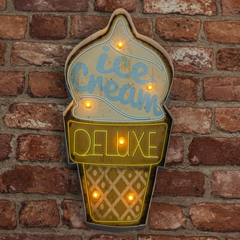 Znak Metalowy RETRO LED Ice Cream Forever Light Znak Metalowy RETRO LED Ice Cream Forever Light