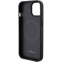 BMW nakładka do iPhone 15 Plus 6,7" BMHMP15MSLLBK czarna HC Magsafe Leather Hot Stamp
