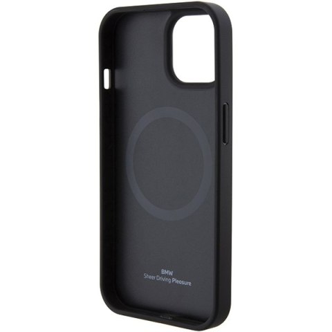 BMW nakładka do iPhone 15 Plus 6,7" BMHMP15MSLLBK czarna HC Magsafe Leather Hot Stamp BMW nakładka do iPhone 15 Plus 6,7" BMHMP15MSLLBK czarna HC Magsafe Leather Hot Stamp
