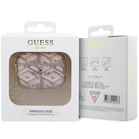 Guess etui do AirPods Pro 2 GUAP2PGCE4CP różowe Gcube Classic Gold Logo W/Charm Guess etui do AirPods Pro 2 GUAP2PGCE4CP różowe Gcube Classic Gold Logo W/Charm
