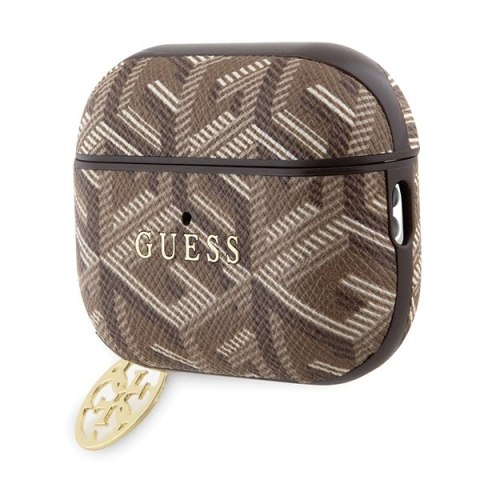 Guess etui do AirPods Pro 2 GUAP2PGCE4CW brązowe Gcube Classic Gold Logo W/Charm Guess etui do AirPods Pro 2 GUAP2PGCE4CW brązowe Gcube Classic Gold Logo W/Charm