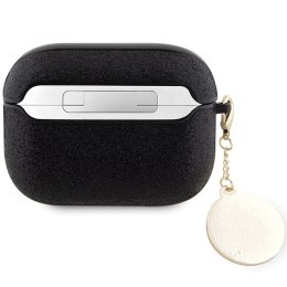 Guess etui do AirPods Pro 2 GUAP2PGEHCDK czarne Fixed Glitter W/ Heart Diamond Charm