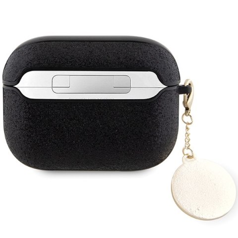 Guess etui do AirPods Pro 2 GUAP2PGEHCDK czarne Fixed Glitter W/ Heart Diamond Charm Guess etui do AirPods Pro 2 GUAP2PGEHCDK czarne Fixed Glitter W/ Heart Diamond Charm