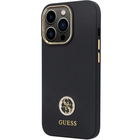 Guess nakładka do iPhone 13 Pro 6,1" GUHCP13LM4DGPK czarna HC Silicone Logo Strass 4G Guess nakładka do iPhone 13 Pro 6,1" GUHCP13LM4DGPK czarna HC Silicone Logo Strass 4G