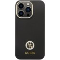 Guess nakładka do iPhone 13 Pro 6,1" GUHCP13LM4DGPK czarna HC Silicone Logo Strass 4G