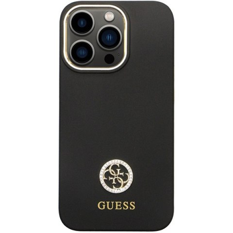 Guess nakładka do iPhone 13 Pro 6,1" GUHCP13LM4DGPK czarna HC Silicone Logo Strass 4G Guess nakładka do iPhone 13 Pro 6,1" GUHCP13LM4DGPK czarna HC Silicone Logo Strass 4G