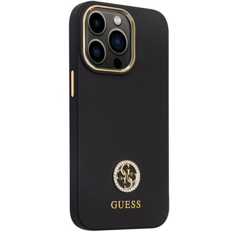 Guess nakładka do iPhone 13 Pro 6,1" GUHCP13LM4DGPK czarna HC Silicone Logo Strass 4G Guess nakładka do iPhone 13 Pro 6,1" GUHCP13LM4DGPK czarna HC Silicone Logo Strass 4G