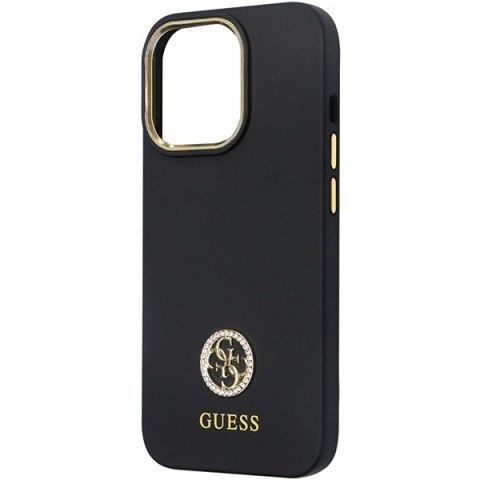 Guess nakładka do iPhone 13 Pro 6,1" GUHCP13LM4DGPK czarna HC Silicone Logo Strass 4G Guess nakładka do iPhone 13 Pro 6,1" GUHCP13LM4DGPK czarna HC Silicone Logo Strass 4G