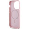 Guess nakładka do iPhone 14 Pro 6,1" GUHMP14LPSAHMCP różowa Saffiano Magsafe