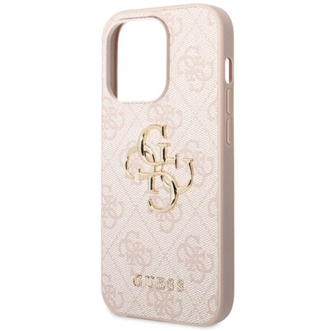 Guess nakładka do iPhone 15 Pro 6,1" GUHCP15L4GMGPI różowa HC PU Leather 4G Metal Logo Guess nakładka do iPhone 15 Pro 6,1" GUHCP15L4GMGPI różowa HC PU Leather 4G Metal Logo