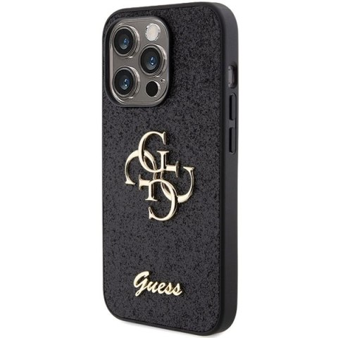 Guess nakładka do iPhone 15 Pro 6,1" GUHCP15LHG4SGK czarna HC Fixed Glitter Big 4G Guess nakładka do iPhone 15 Pro 6,1" GUHCP15LHG4SGK czarna HC Fixed Glitter Big 4G